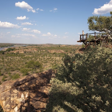 Confluence lookout at confluence of the Limpopo and Shashe rivers.