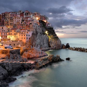 View of Manarola. Manarola is a small town in the province of La Spezia, Liguria, northern Italy.