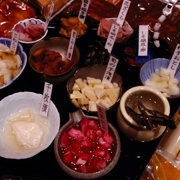 Pickles for sale at Nishiki Market.