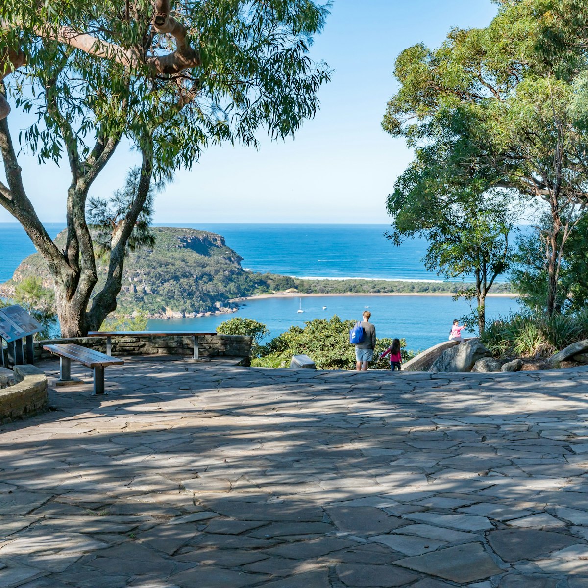 Beautiful Area with stone pavement at West Head Lookout Point and Barrenjoey Head background Blur - stock photo


Sydney NSW Australia - June 5th 2020 - Ku-ring-gai Chase National Park on a sunny winter afternoon