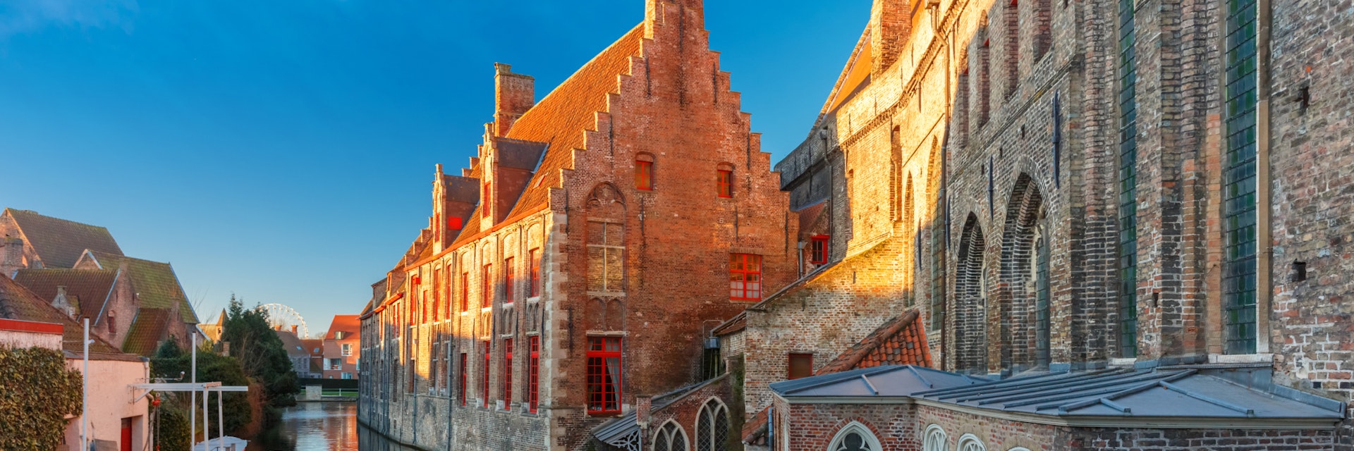 Hospital of Saint John in the winter morning in Bruges, Belgium.; Shutterstock ID 384804181; Your name (First / Last): Josh Vogel; GL account no.: 56530; Netsuite department name: Online Design; Full Product or Project name including edition: Digital Content/Sights