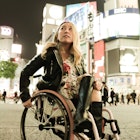 Cool Asian woman has a wheelchair enjoy the night life in Shibuya, Tokyo
1315362540