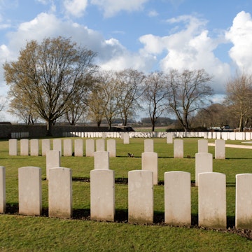 cemetery fallen soldiers in World War I Flanders Belgium