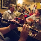 Ireland, Clare County, Doolin . O'Connor's Pub, playing music
541234192
friendship:CB2, group of people:CB2, mid-adult man:CB2, sitting:CB2, Caucasian ethnicity:CB2, travel:CB2, performance:CB2, social event:CB2, bar:CB2, musician:CB2, 45-49 years:CB2, indoors:CB2, musical instrument playing:CB2, Irish:CB2, leisure:CB2, performer:CB2, musical instrument:CB2, real people:CB2, Doolin:CB2