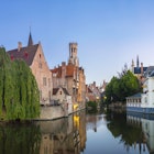 Medieval buildings on Dijver canal, as seen from Rozenhoedkaai.
755649703
Architecture; Belgium; Bruges; Building Exterior; Canal; Clear Sky; Color Image; Day; Dijver; Horizontal; Medieval; No People; Old Town; Outdoors; Panoramic; Photography; Reflection; Reflective; Rozenhoedkaai; Sunny; Town; West Flanders;