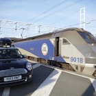 Writers Oliver and Christa preparing to board Eurotunnel shuttle to France.
Issue 57, acrosstheplanet, Lonely Planet Traveller Magazine