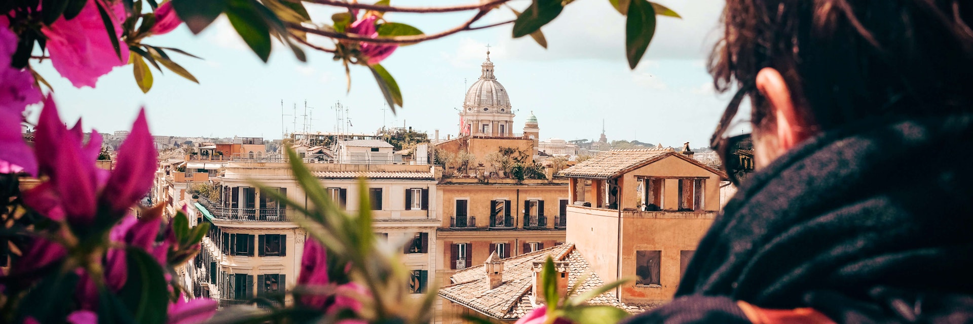 Rome over the shoulder.