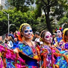 Mexico City, Mexico, ; October 26 2019: Parade of catrinas at the Day of the Dead celebrations in Mexico City ; Shutterstock ID 1665984247; your: Zach Laks; gl: 65050; netsuite: Online Editorial; full: Discover