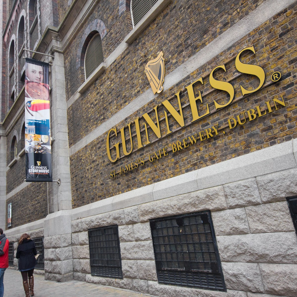 DUBLIN, IRELAND - APR 1: The Guinness Storehouse Brewery at St. James Gate, Dublin Ireland on April 1, 2013.  Guinness brewery  was founded in 1759 in Dublin, Ireland, by Arthur Guinness.