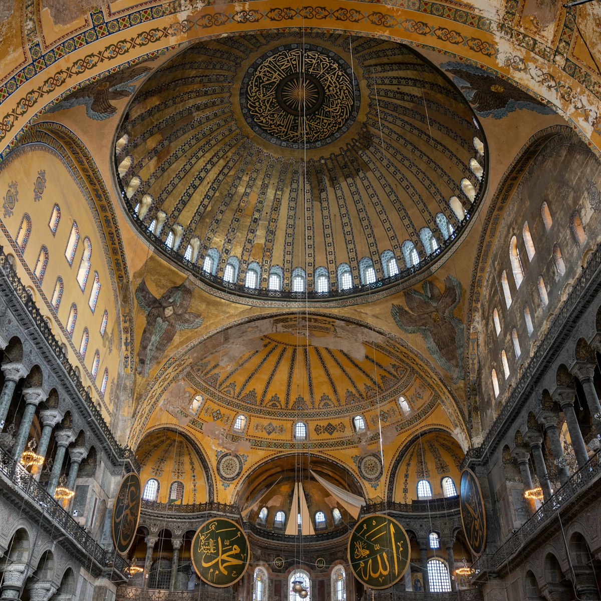 Hagia Sophia Grand Mosque in Istanbul, Türkiye. Built between 532 and 537AD by Roman Emperor Justinian I as the Christian Cathedral of Constantinople.