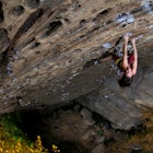 red river gorge/USA-07/22/2019 photo of Mountaineer do rock climbing ; Shutterstock ID 1463884301; your: Sloane Tucker; gl: 65050; netsuite: Online Editorial; full: South East Climbing Article